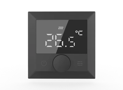 Panel del termostato digital con perilla